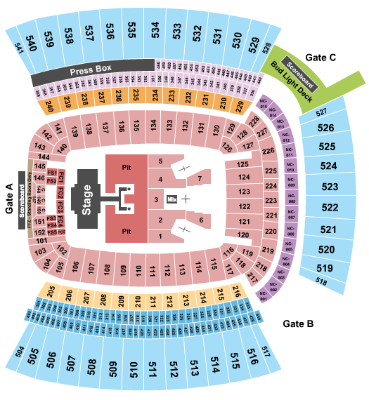 Acrisure Arena Seating Chart With Rows And Seat Numbers Arena Seating