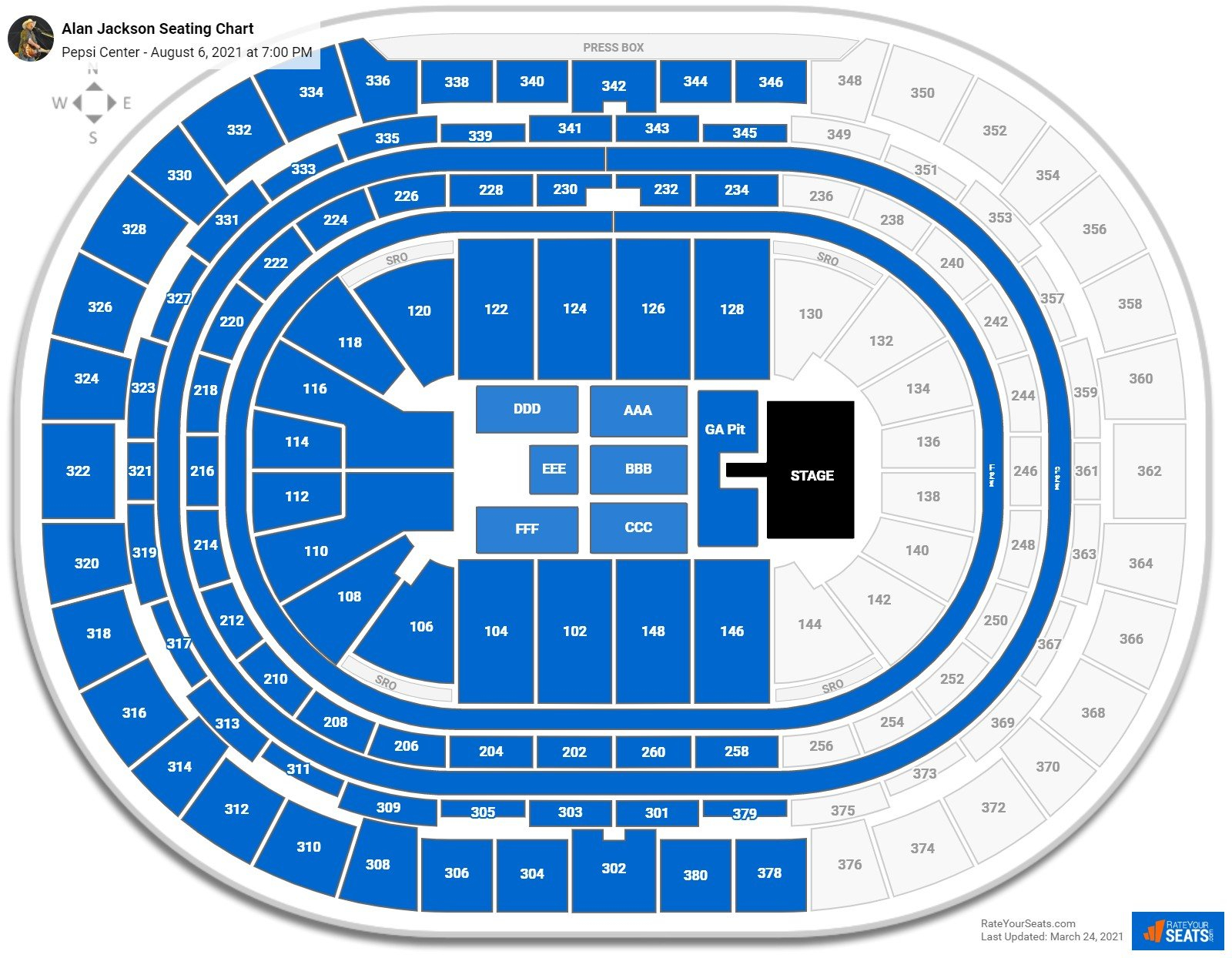 Ball Arena Concert Seating Chart Arena Seating Chart