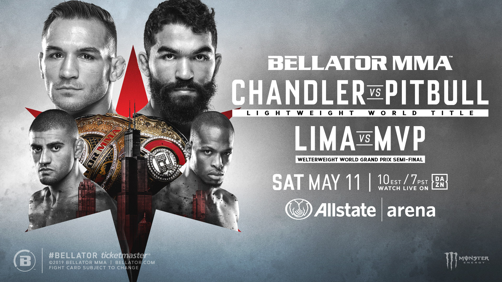 Bellator Returns To Allstate Arena In Chicago On Saturday May 11