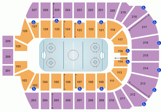 Blue Cross Arena Seating Chart Maps Rochester