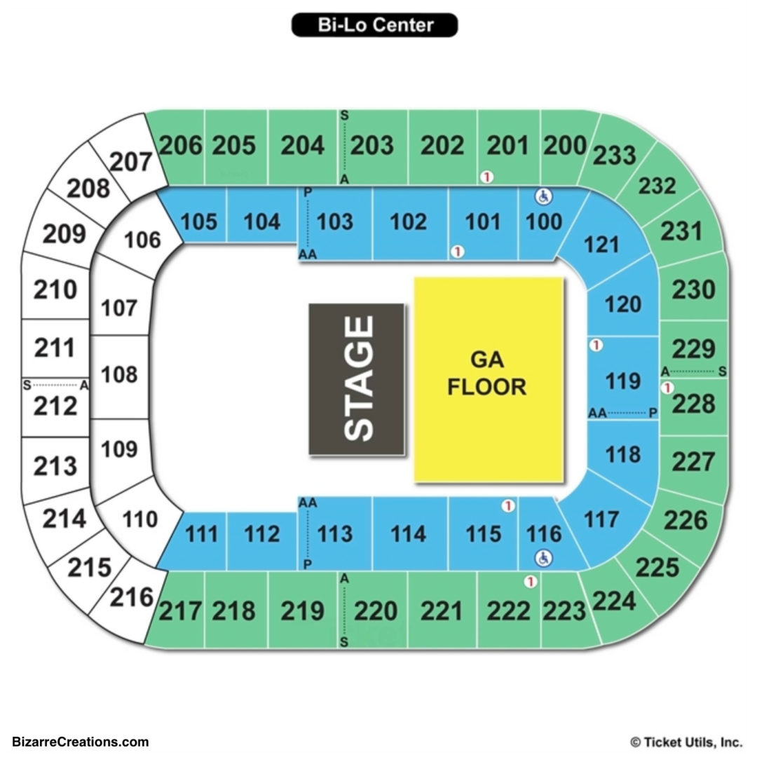 Bon Secours Wellness Arena Virtual Seating Chart Arena Seating Chart