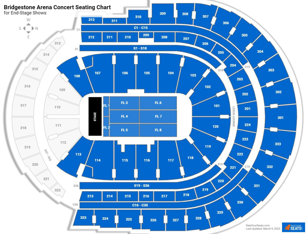 Bridgestone Arena Concert Seating Chart RateYourSeats