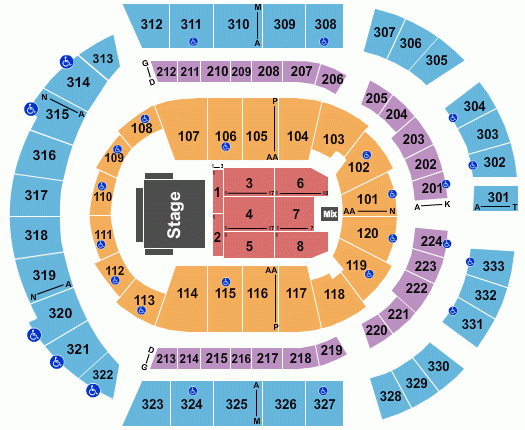 Bridgestone Arena Seating Chart Nashville