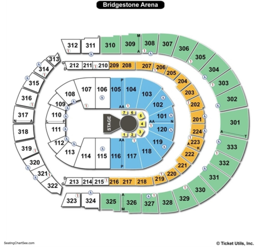 Bridgestone Arena Seating Chart Seating Charts Tickets