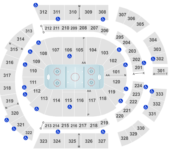 Bridgestone Arena Handicap Seating Chart - Arena Seating Chart