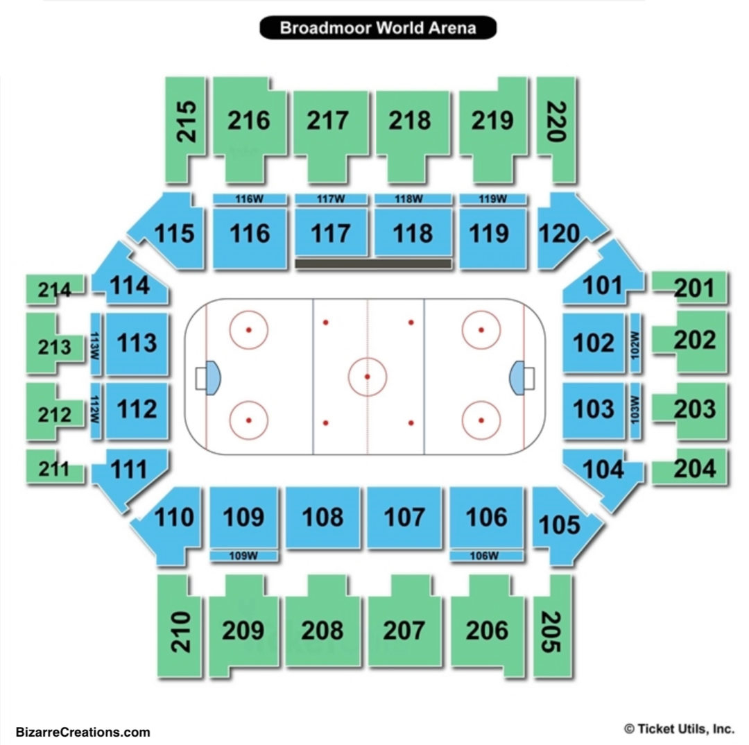 Broadmoor World Arena Seating Chart With Seat Numbers - Arena Seating Chart