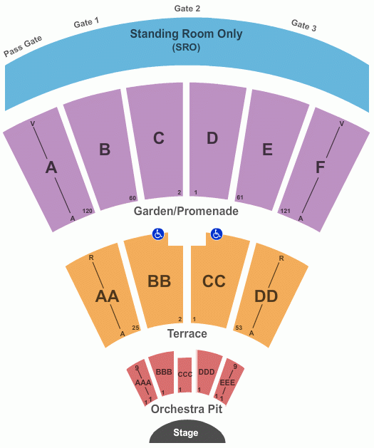 Cal Coast Credit Union Open Air Theatre Seating Chart San Diego