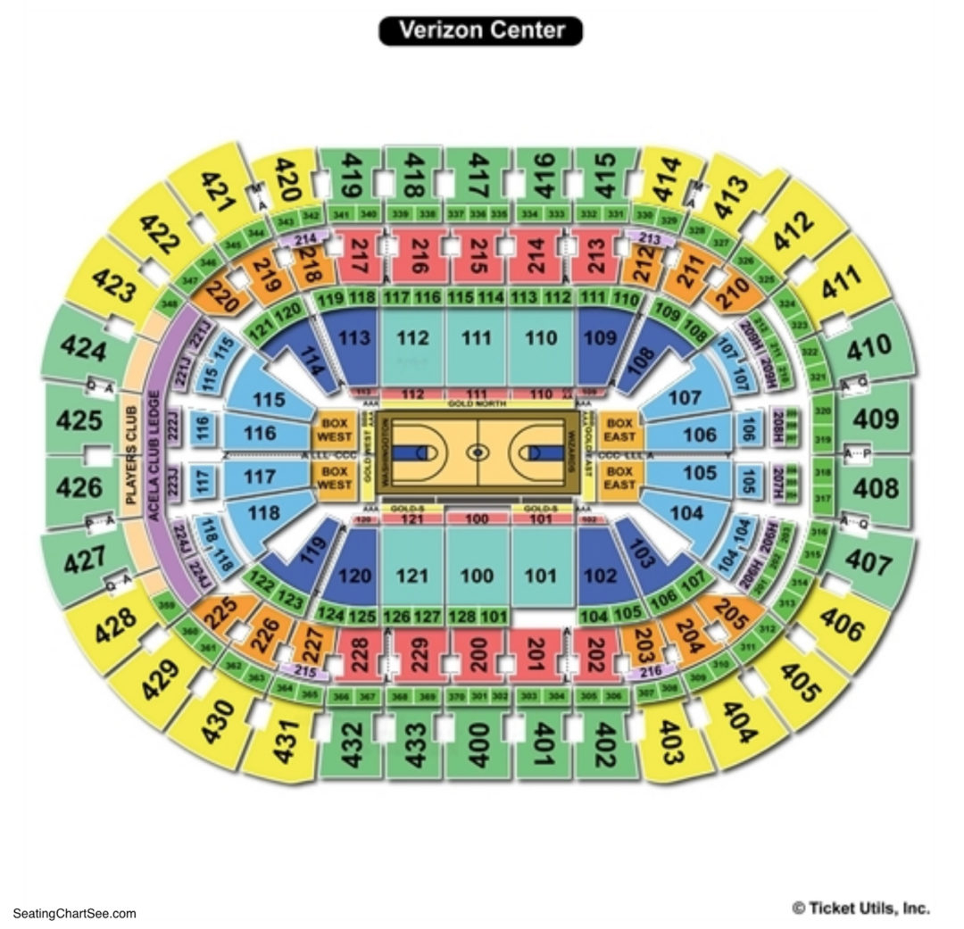 Capital One Arena Seating Chart Basketball Arena Seating Chart