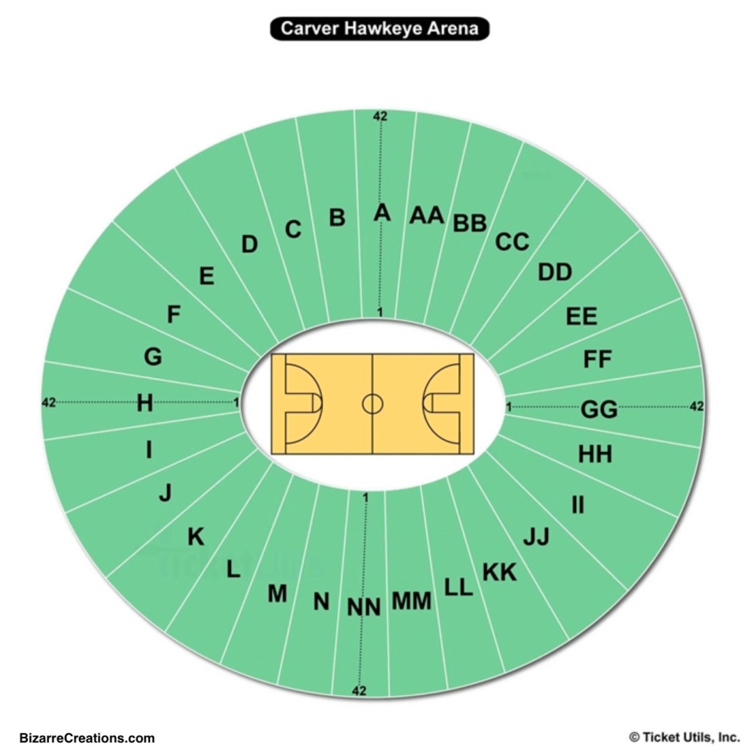 Carver Hawkeye Arena Seating Chart Seating Charts Tickets Arena