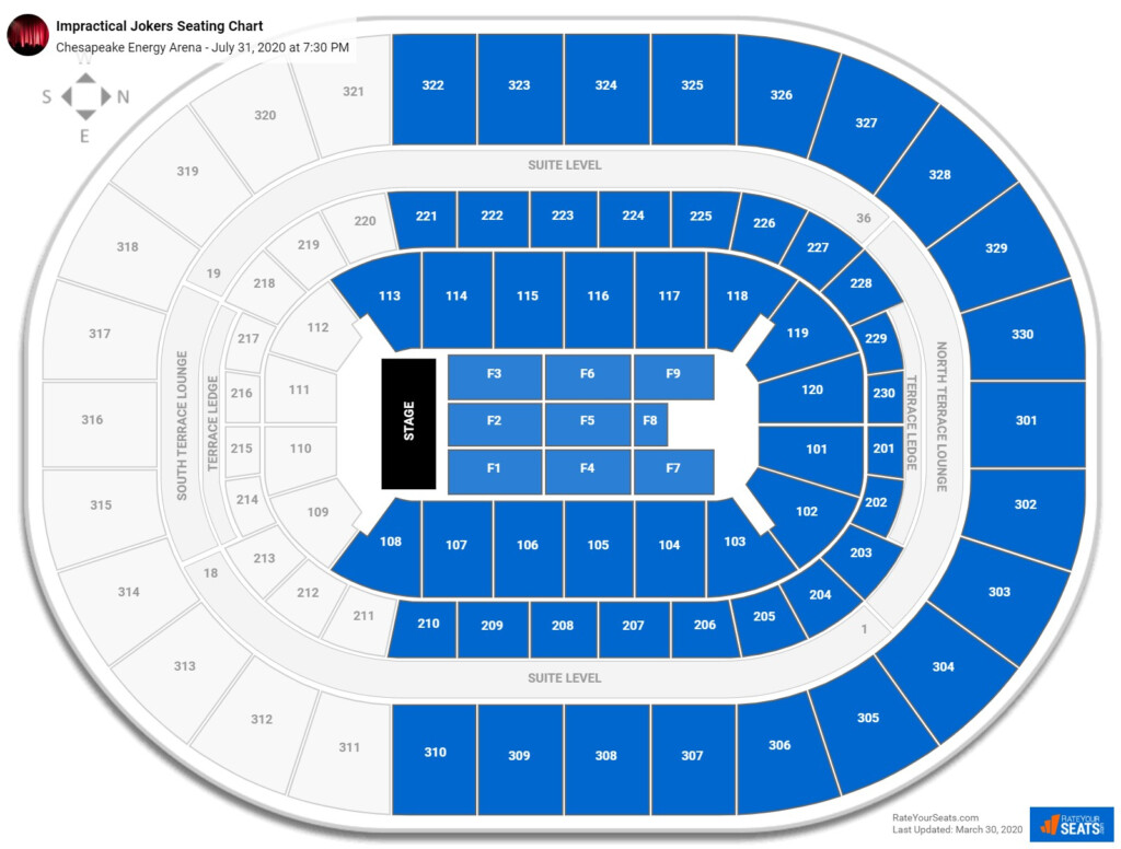 Chesapeake Energy Arena Seating Charts For Concerts RateYourSeats