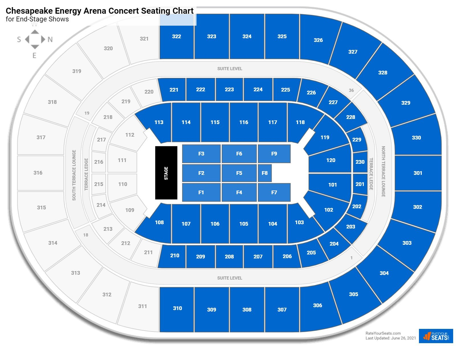 Chesapeake Energy Arena Seating Charts For Concerts RateYourSeats