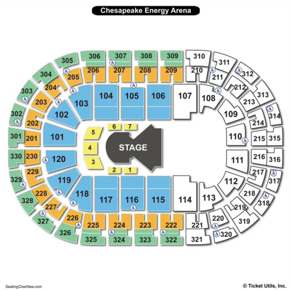 Chesapeake Energy Arena Seating Charts Views Games Answers Cheats