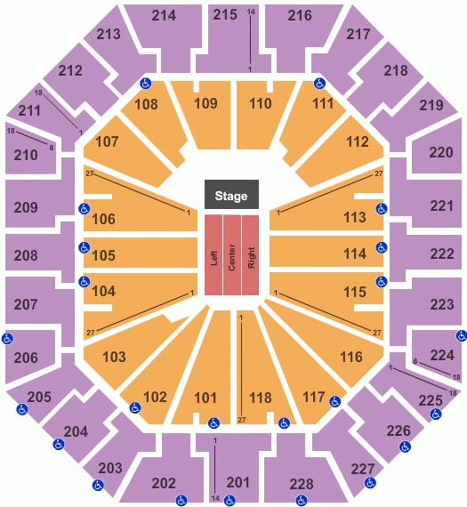 Colonial Life Arena Columbia South Carolina Seating Chart Arena