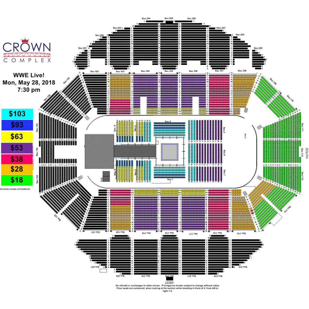 Crown Coliseum Fayetteville Nc Seating Chart Elcho Table
