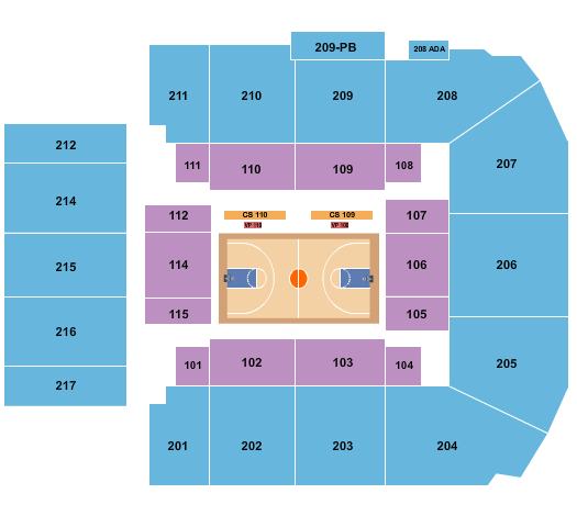 Dahlberg Arena At Adams Event Center Seating Chart Maps Missoula