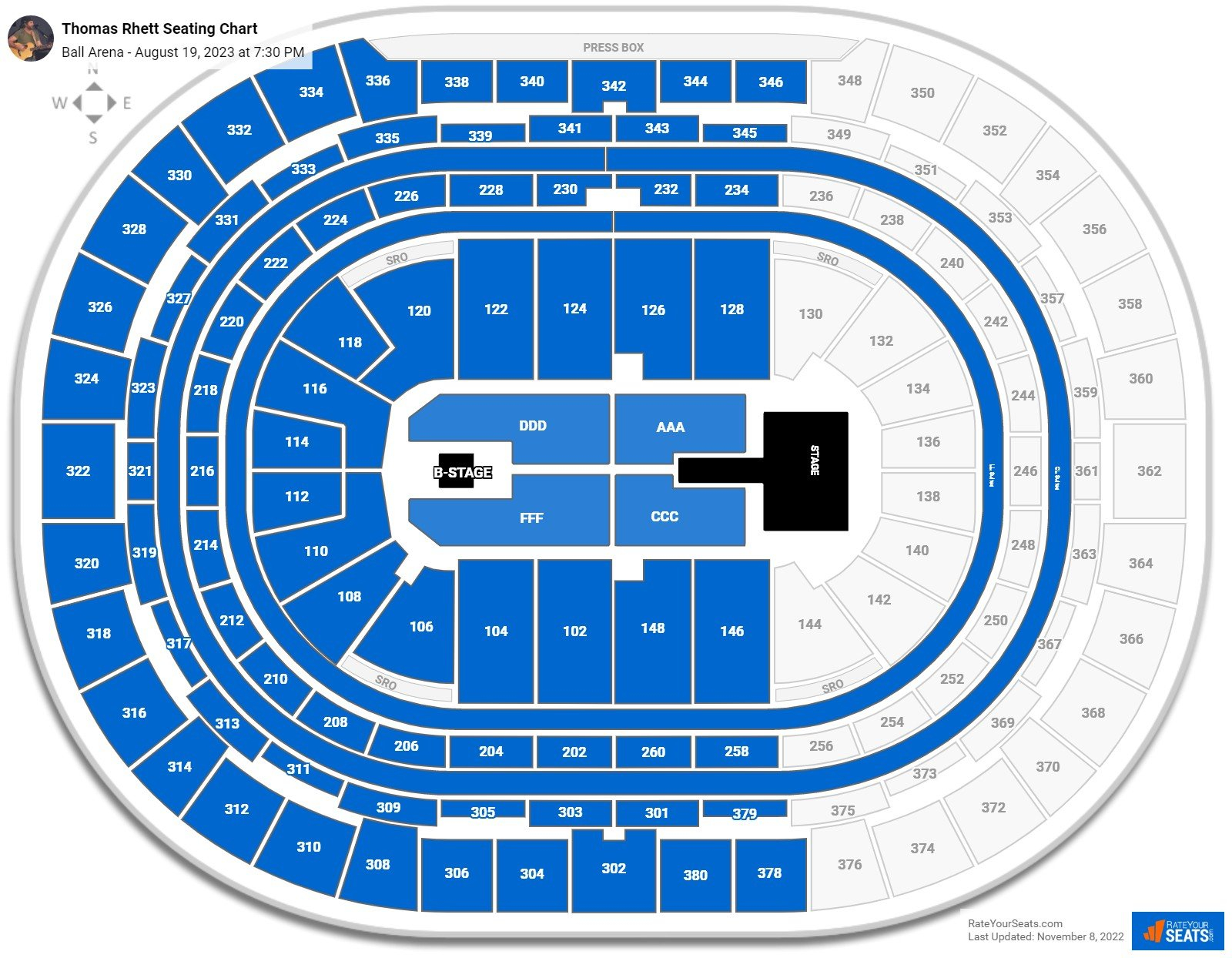 Ball Arena Denver Concert Seating Chart Arena Seating Chart