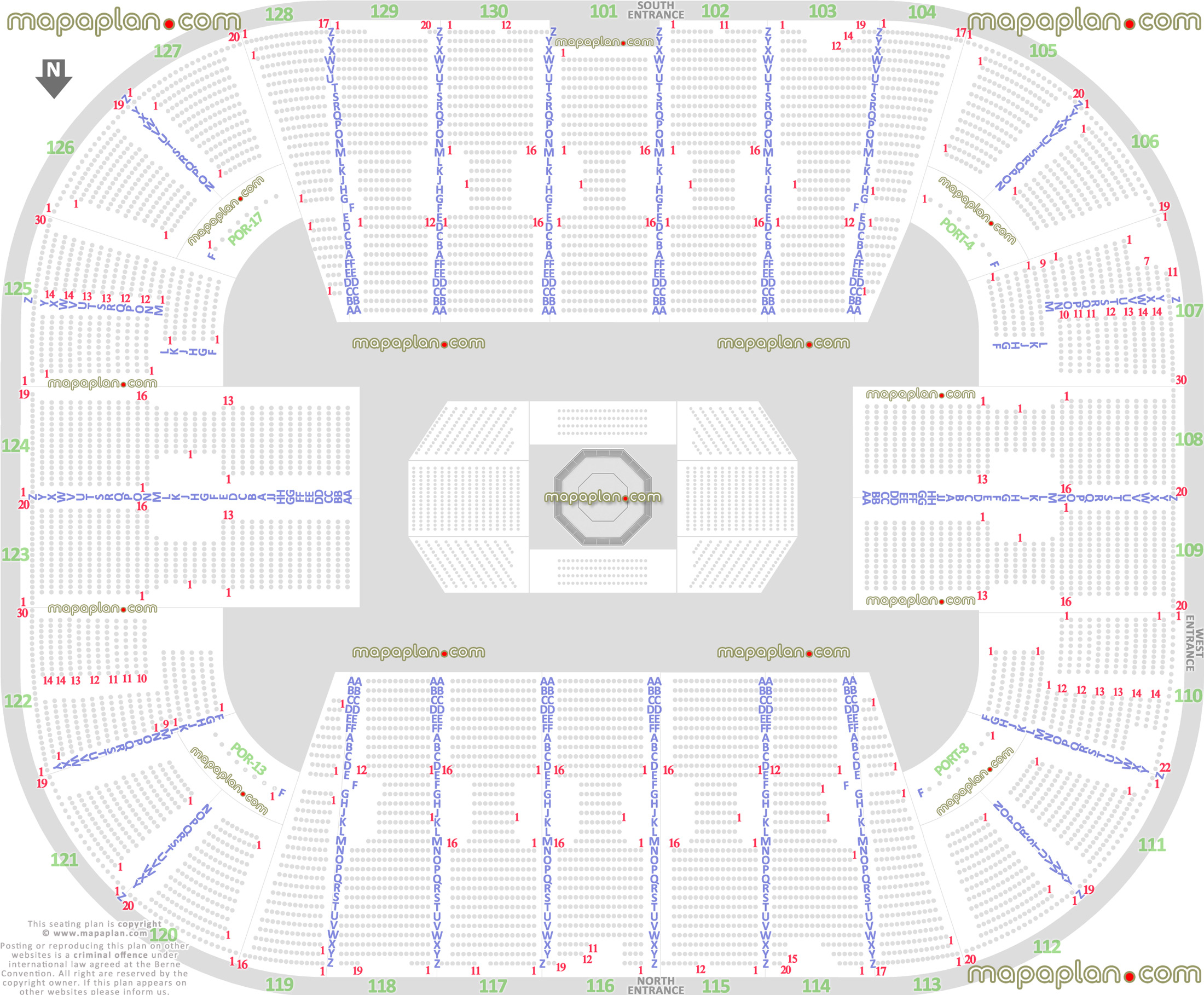 EagleBank Arena Seat Row Numbers Detailed Seating Chart Fairfax 