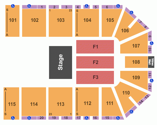 Hartman Arena Seating Chart And Maps Wichita