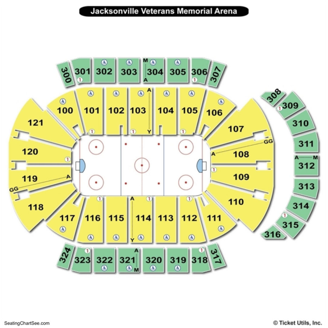 Jacksonville Veterans Memorial Arena Seating Chart Seating Charts 