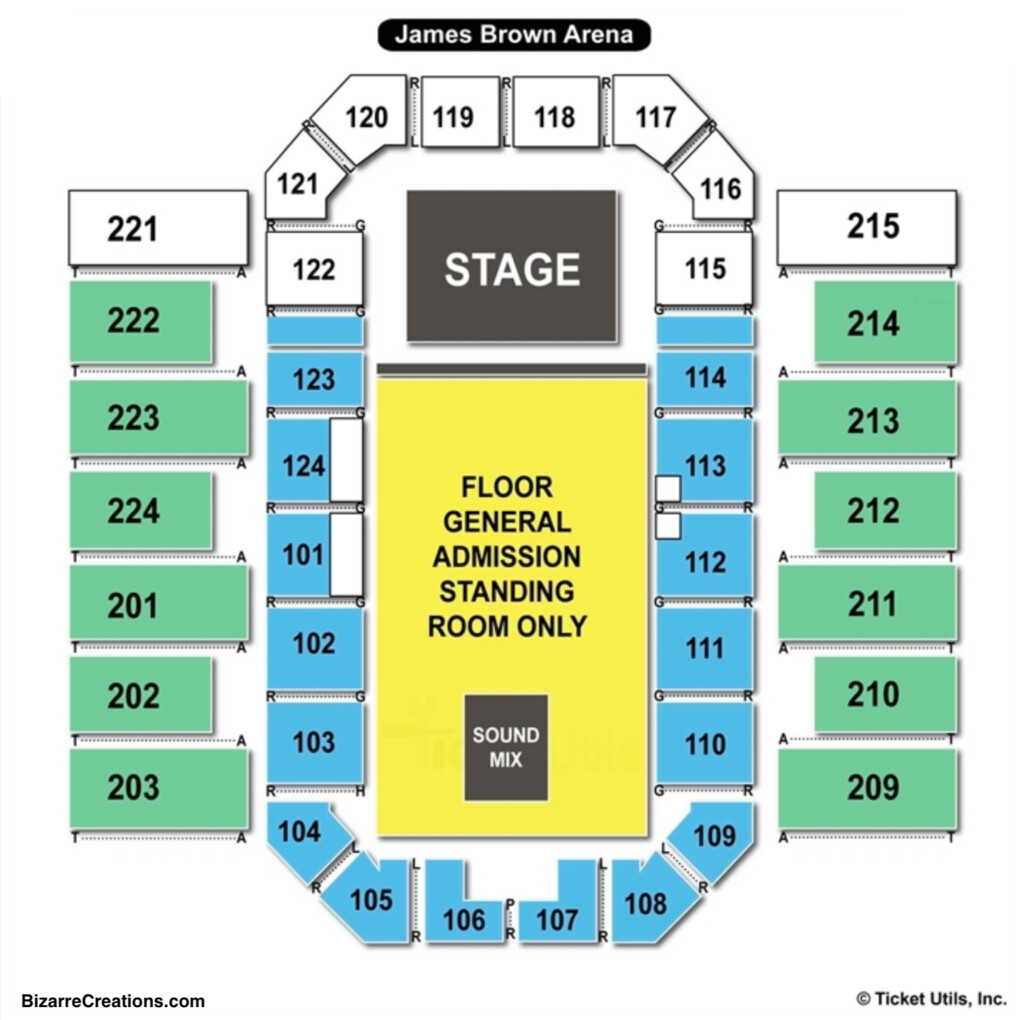 James Brown Arena Seating Chart Seating Charts Tickets