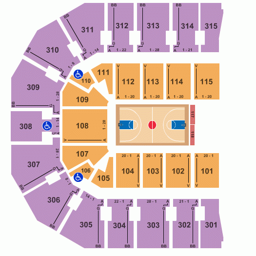 John Paul Jones Arena Seating Chart Maps Charlottesville