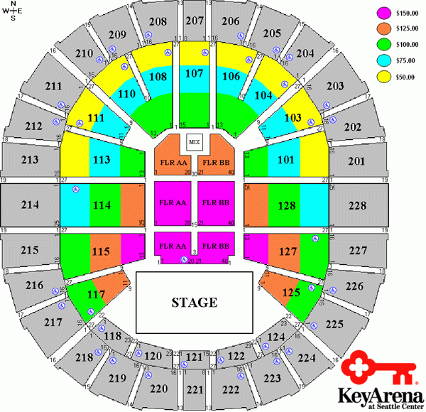 Key Arena Seattle Map Oconto County Plat Map