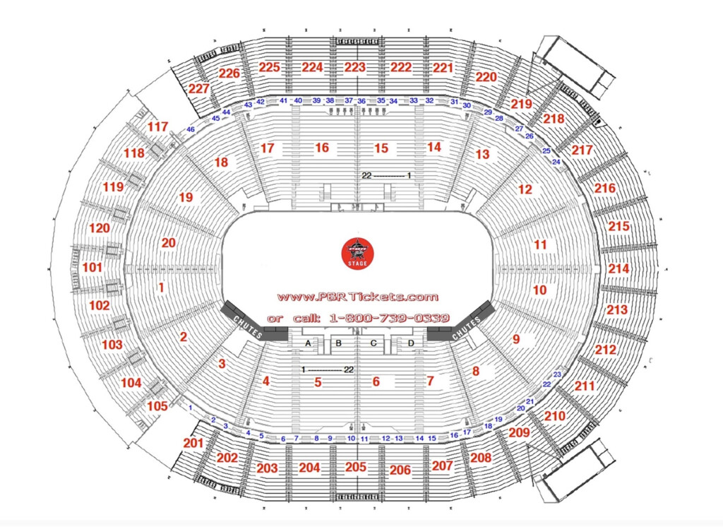 Las Vegas Arena Seating Chart George Strait PBR World FInals 2016