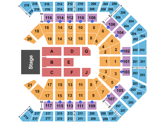 MGM Grand Garden Arena Seating Chart Maps Las Vegas