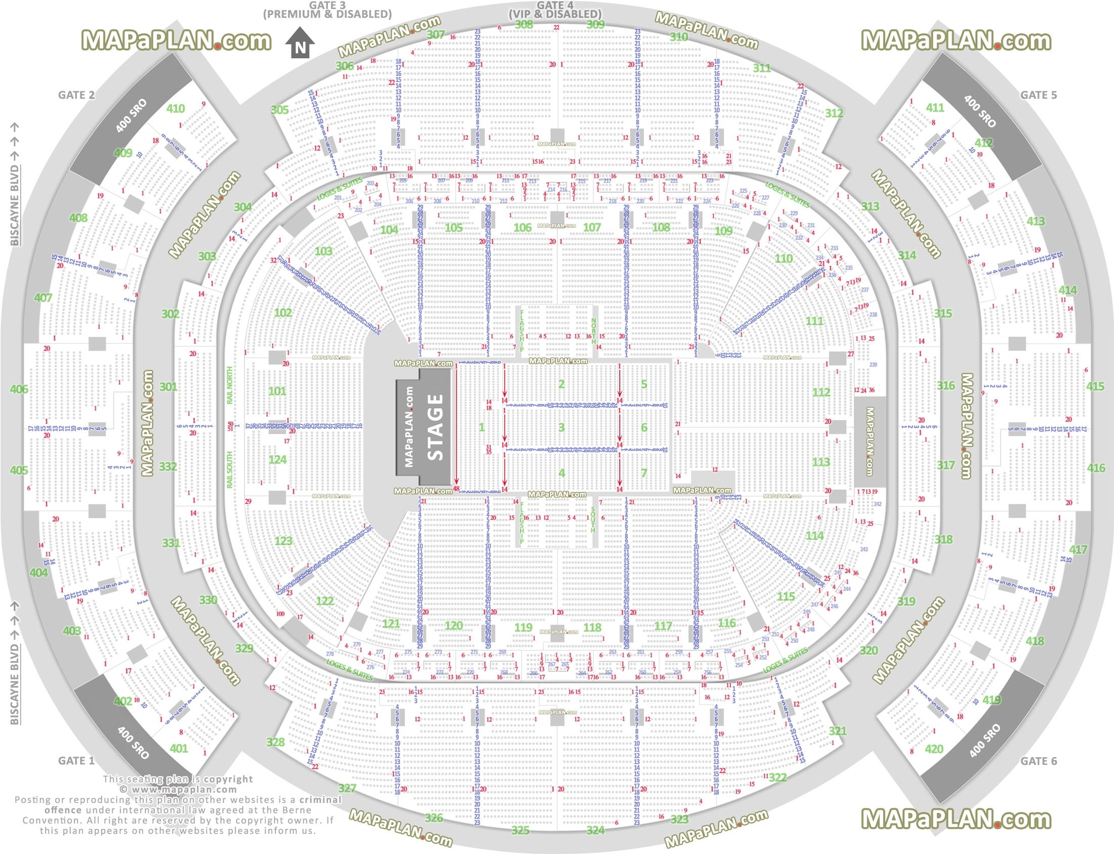Miami Heat Arena Seating Chart With Seat Numbers Marta Intended For 