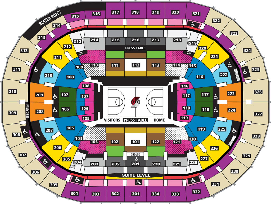 Moda Center How To Find Capacity And Scheme Of The Stadium