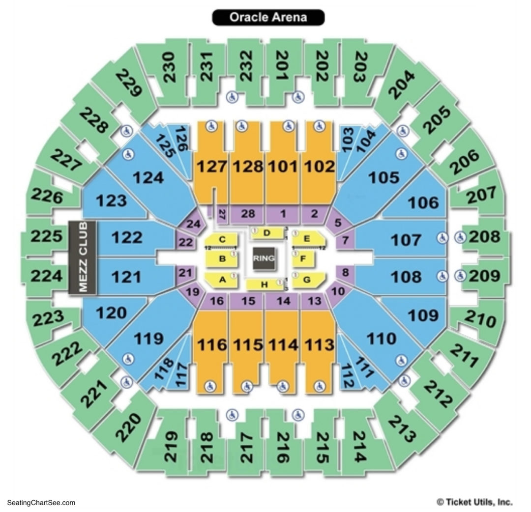 Oracle Arena Seating Chart Seating Charts Tickets