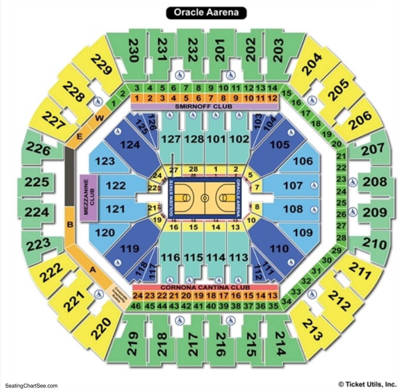 Oracle Arena Seating Charts Views Games Answers Cheats