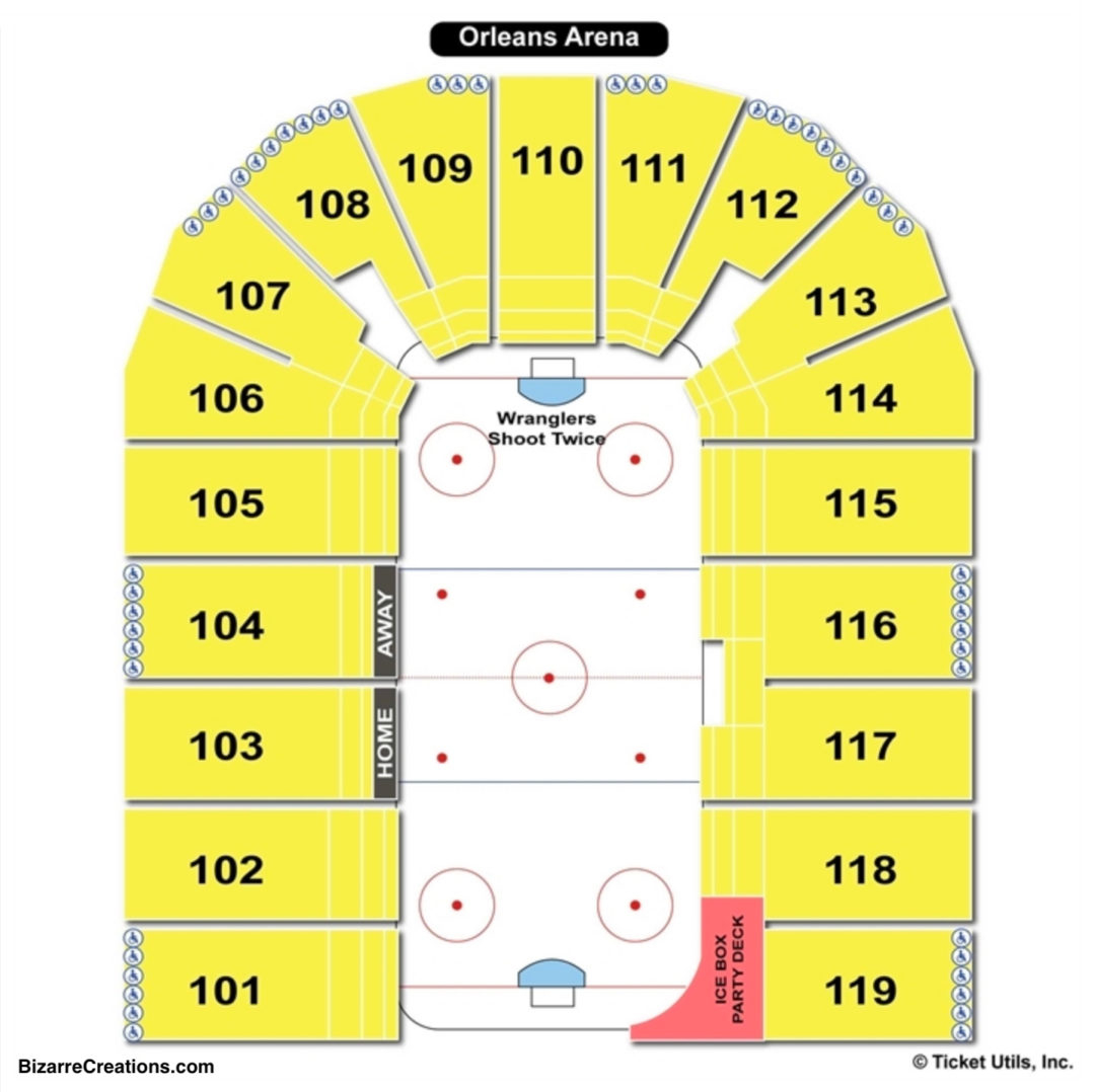 Orleans Arena Seating Chart Seating Charts Tickets