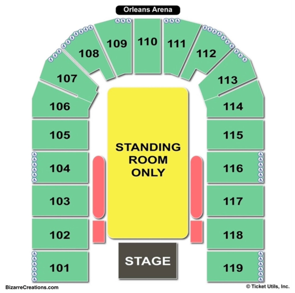 Orleans Arena Seating Chart Seating Charts Tickets