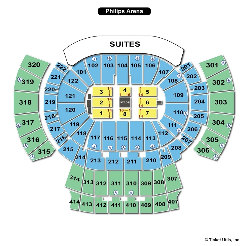 Philips Arena Seating Chart Concert Arena Seating Chart