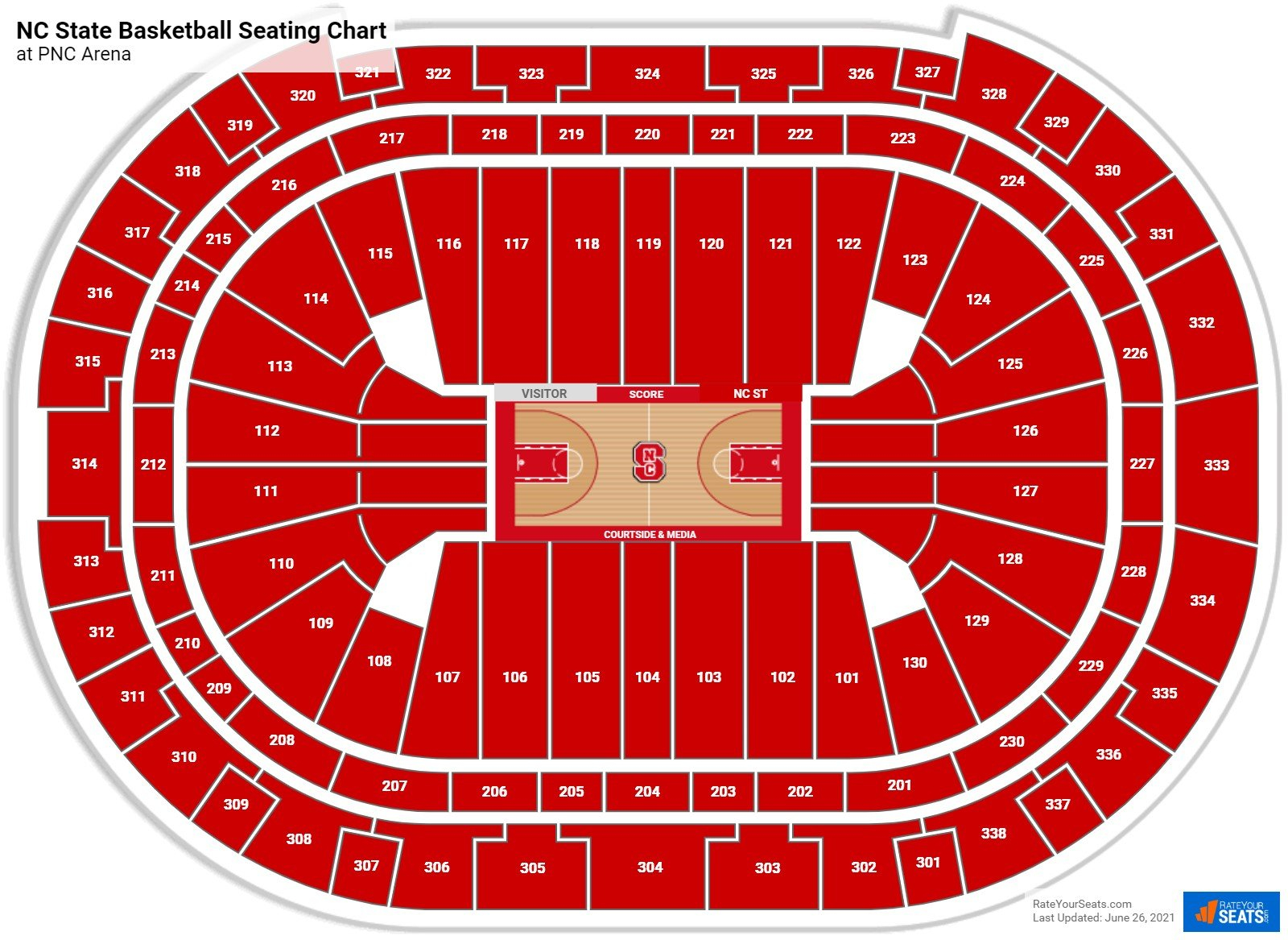 Nc State Basketball Pnc Arena Seating Chart Arena Seating Chart