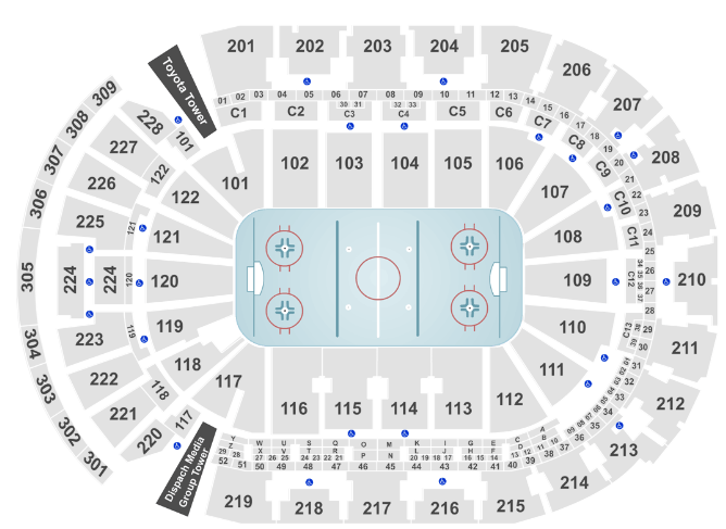 Row Seat Number Nationwide Arena Seating Chart Hd Png Download Kindpng 