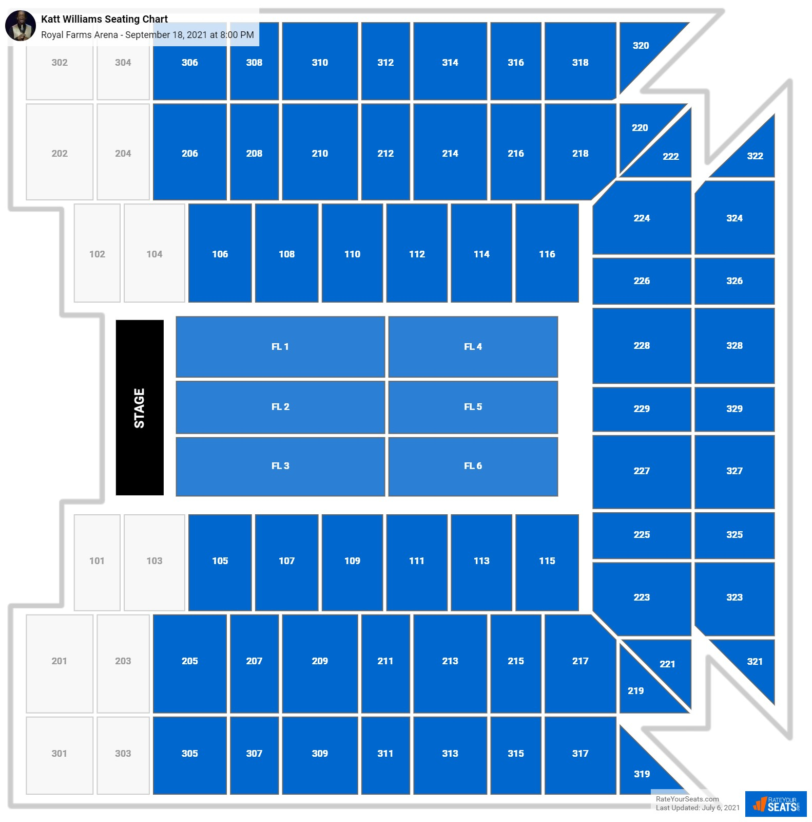 Royal Farms Arena Seating Chart RateYourSeats