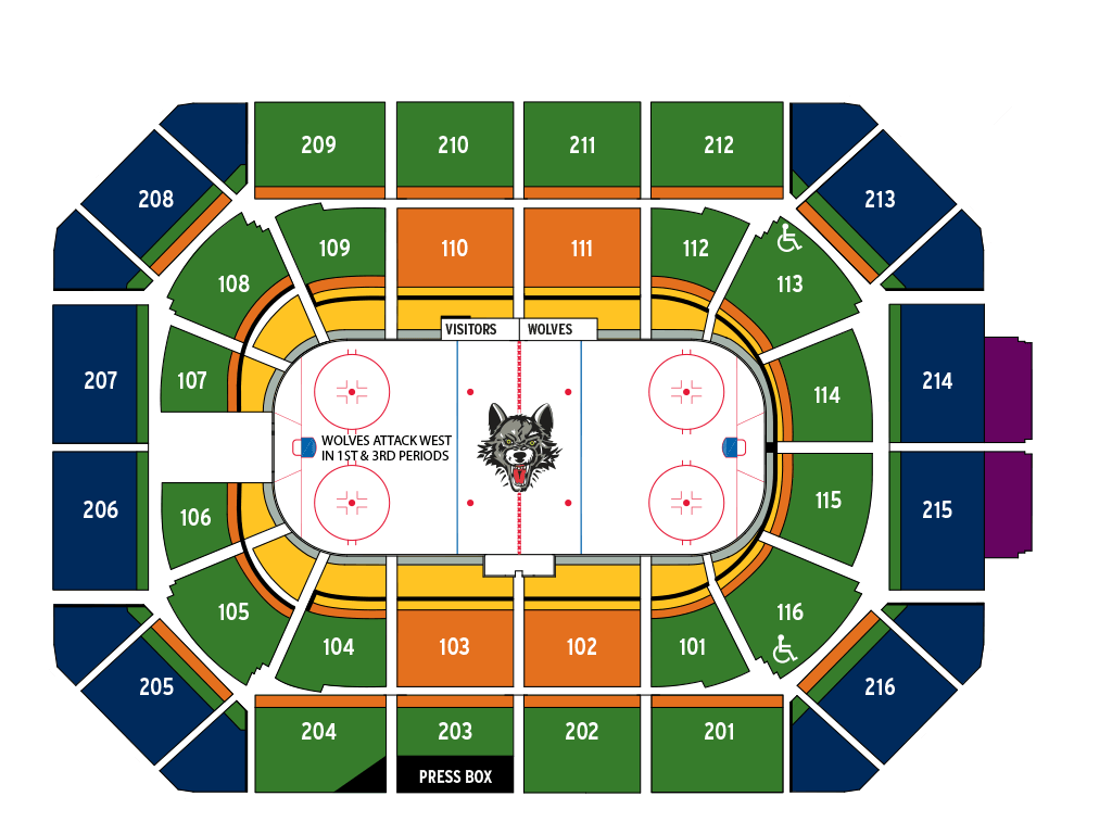 Seating Chart Pricing Chicago Allstate Arena Chicago Wolves