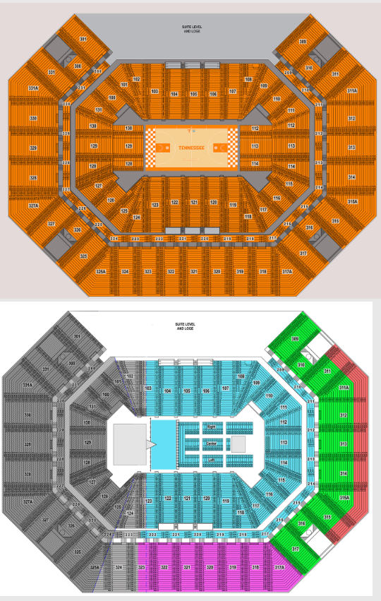 Seating Chart Thompson Boling Arena Knoxville Tennessee