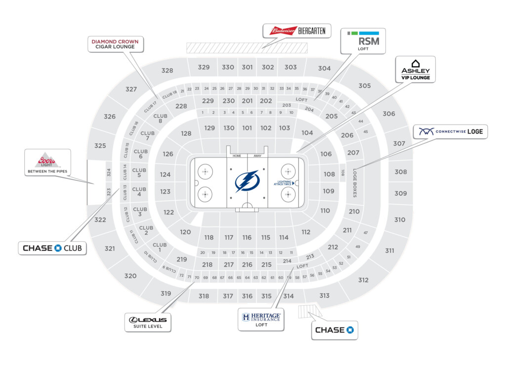 Seating Charts Amalie Arena