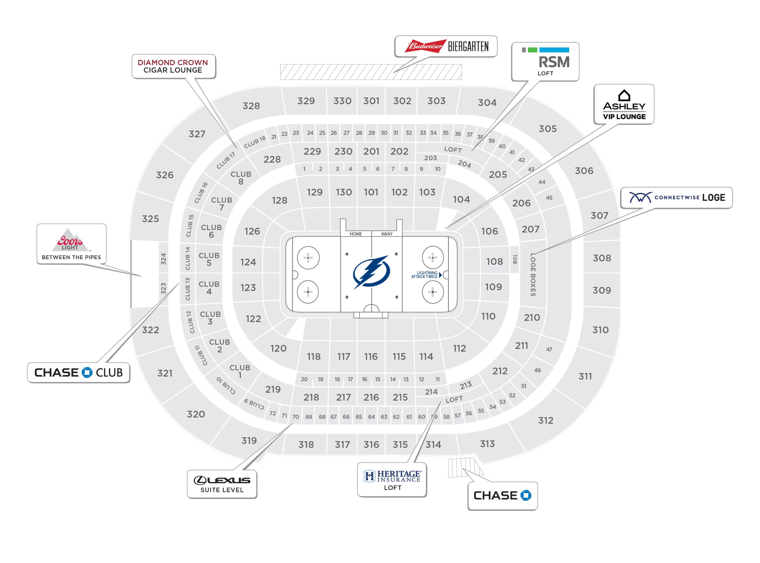 Seating Charts Amalie Arena