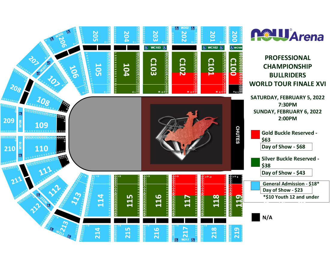 Seating Charts NOW Arena Arena Seating Chart