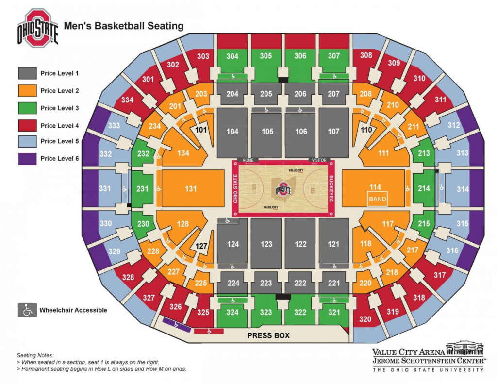 Seating Charts Ohio State Buckeyes