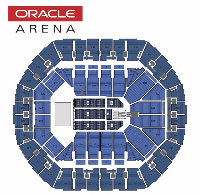 Seating Charts Oracle Arena And Oakland Alameda County Coliseum