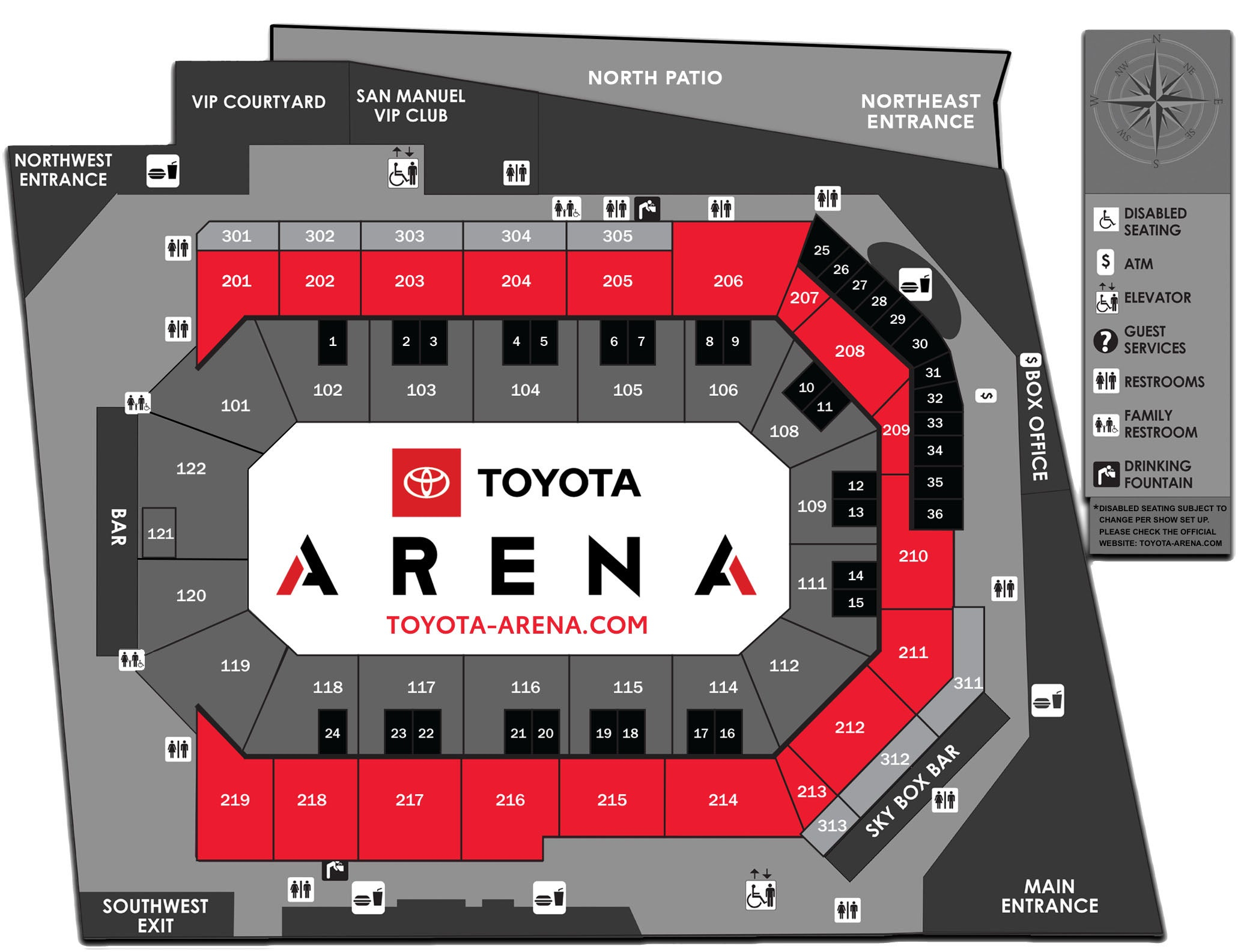 Seating Charts Toyota Arena