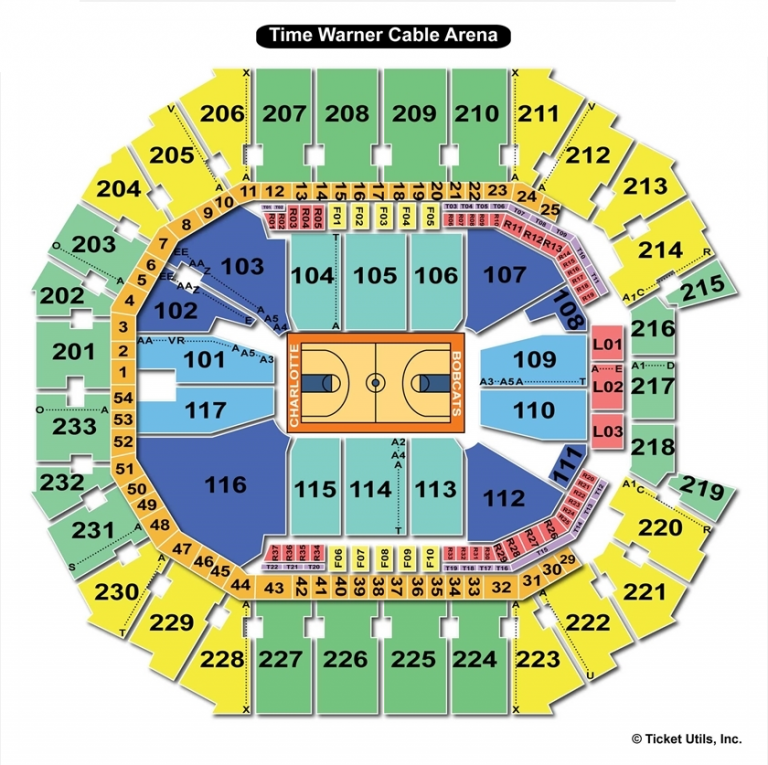 Charlotte Arena Seating Chart Arena Seating Chart