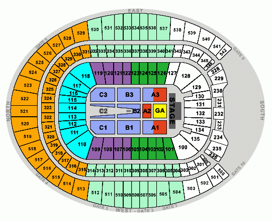 Sports Authority Field At Mile High Denver CO Seating Chart View