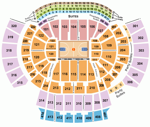 State Farm Arena Seating Chart Rows Seat Numbers And Club Seats 2022 