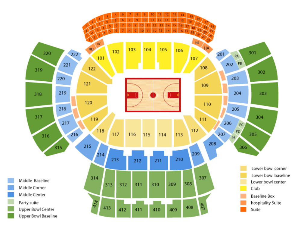 State Farm Arena Seating Map Atlanta